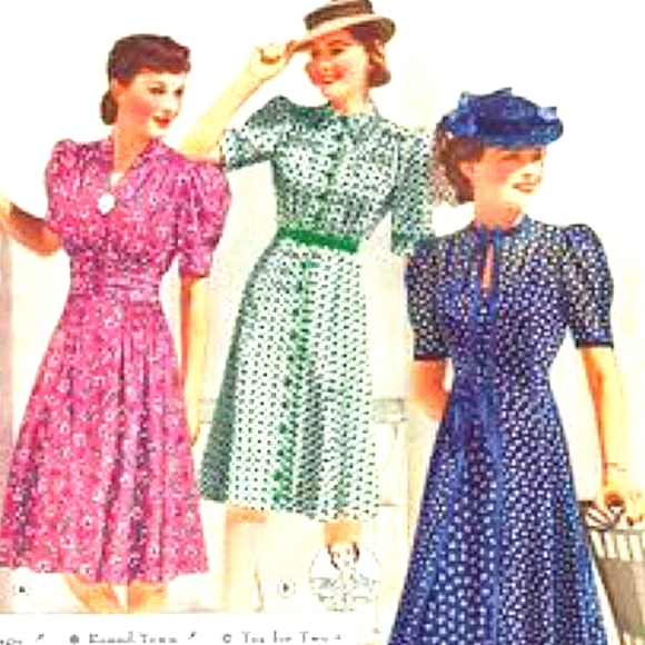 🍸Vintage🔹️{Dayne Taylor}🔹️40's Sheer Dress🔹️Deco Rhinestone Brooch - Picture 4 of 9